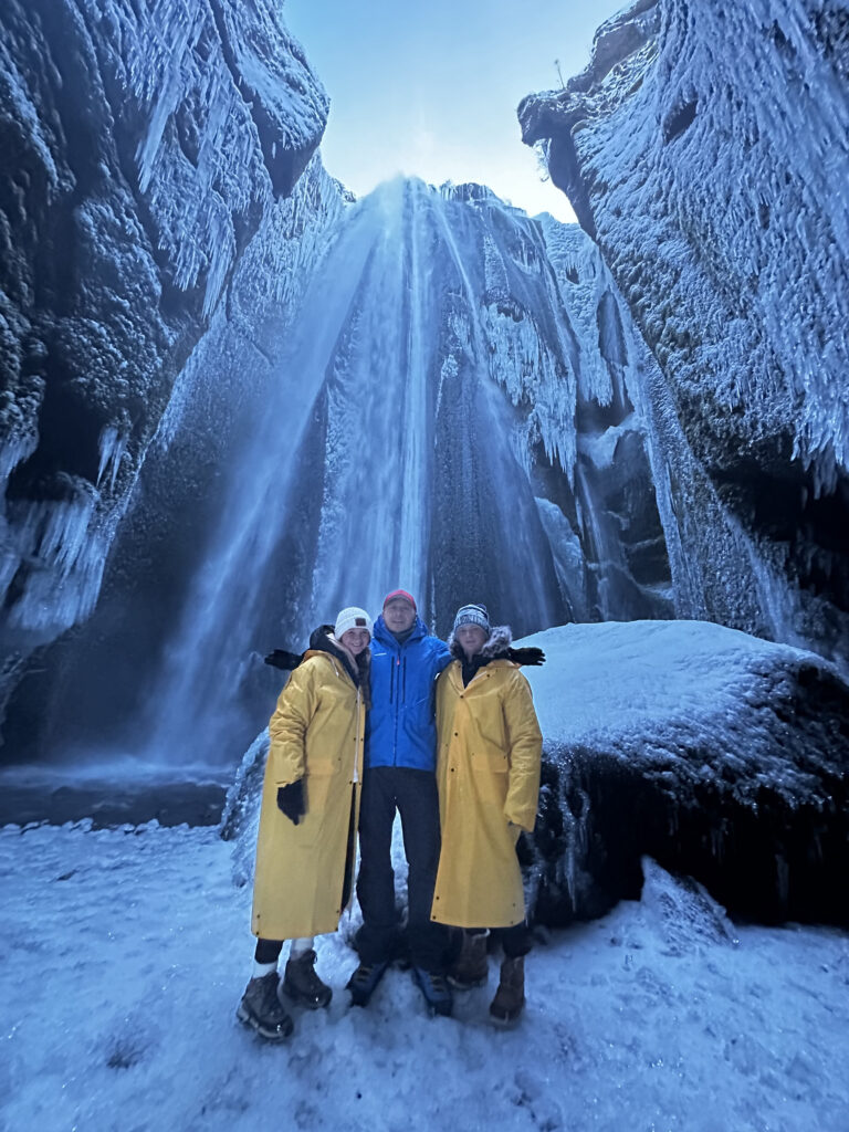 Picture of me and guests at the Gljufrabui waterfall in Iceland. Part of the South Coast of Iceland tour by Arctic Mike Iceland.