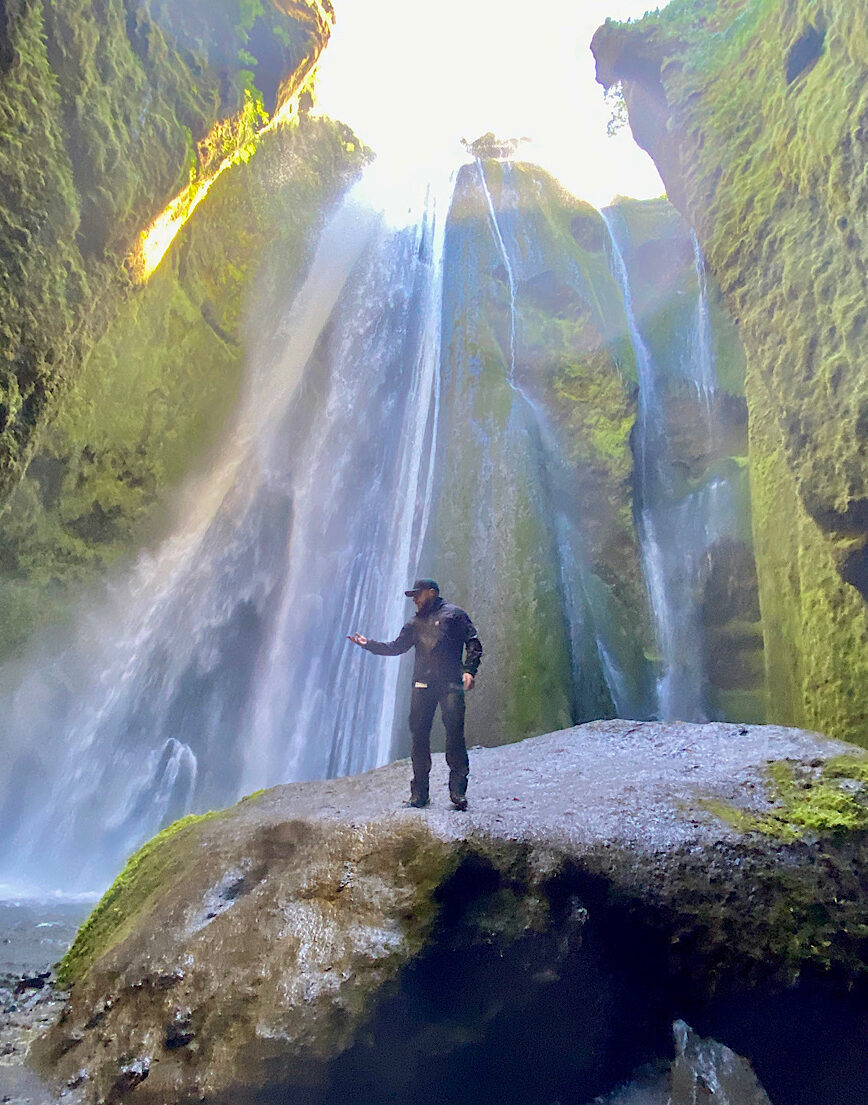 Picture of me at the Gljufrabui waterfall in Iceland. Part of the South Coast of Iceland tour by Arctic Mike Iceland.
