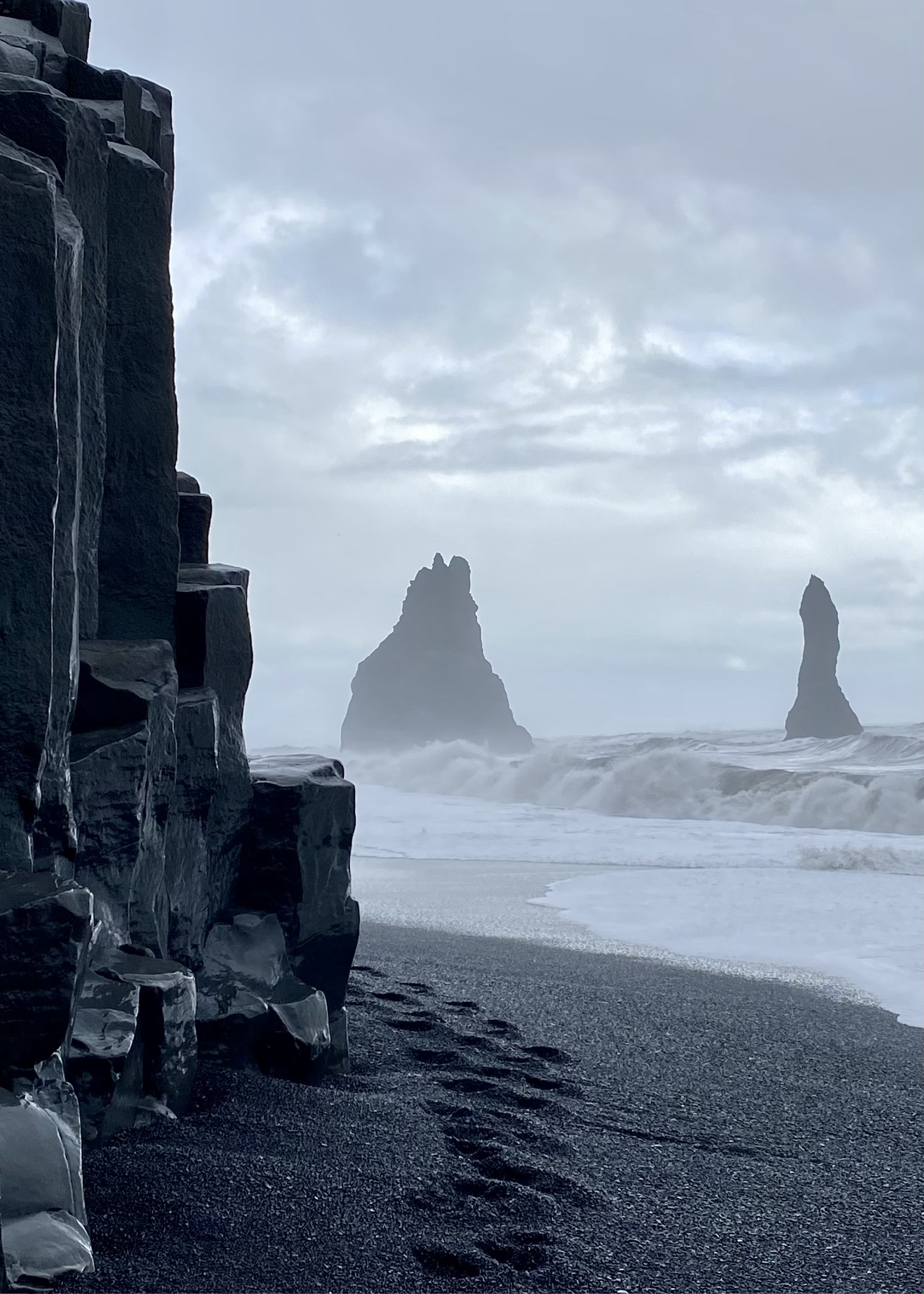 The Reynisfjara black sand beach in Iceland.