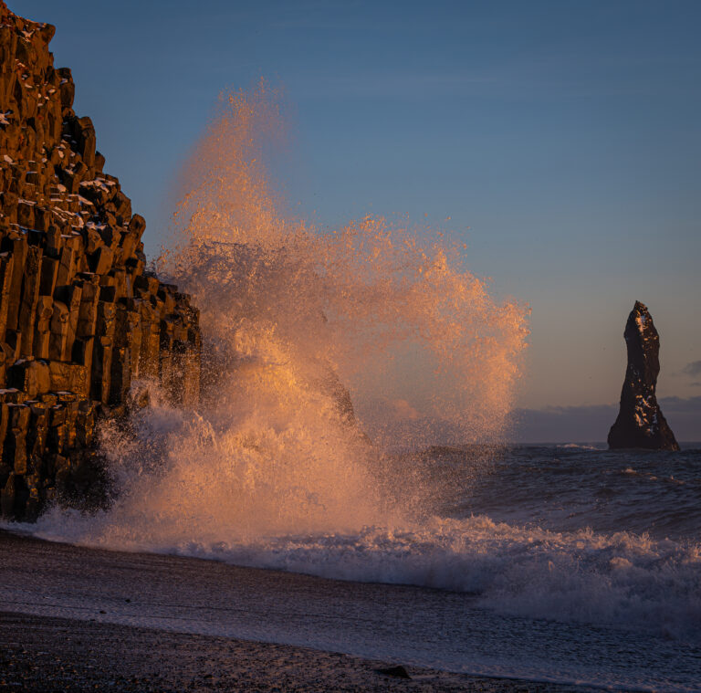 The Reynisfjara black sand beach in Iceland. Part of the South Coast of Iceland tour by Arctic Mike Iceland.