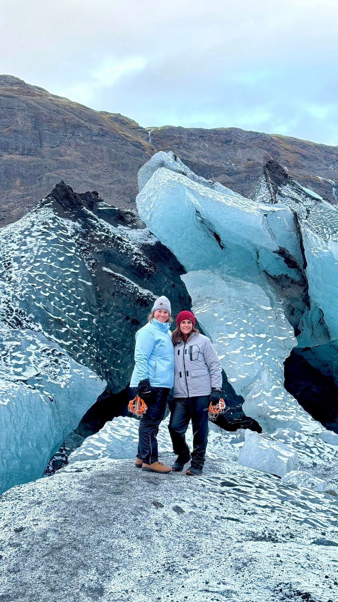 My guests at the Solheimajokull Glacier in Iceland. Part of the South Coast of Iceland tour by Arctic Mike.