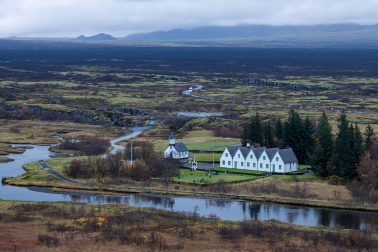 View of the Thingvellir National Park