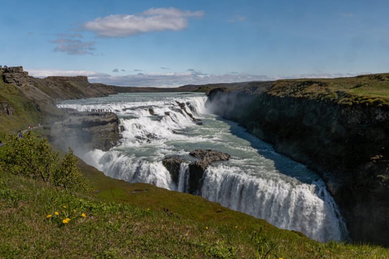 Picture of view at Gullfoss Waterfall.